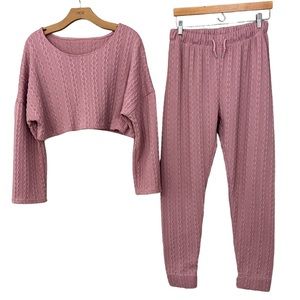 2 Piece Sweater Knit look Loungewear outfit  CL70